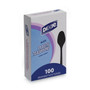 Dixie Plastic Cutlery, Heavy Mediumweight Teaspoons, Black, 100/Box (DXETM507) View Product Image