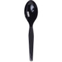 Dixie Plastic Cutlery, Heavy Mediumweight Teaspoons, Black, 100/Box (DXETM507) View Product Image
