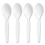 Perk Mediumweight Plastic Cutlery, Teaspoon, White, 300/Pack View Product Image