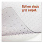 Alera Moderate Use Studded Chair Mat for Low Pile Carpet, 45 x 53, Wide Lipped, Clear (ALEMAT4553CLPL) View Product Image