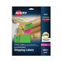 Avery 2"x4" Neon Shipping Labels, Sure Feed, 150 Labels (5978) - 2" Width x 4" Length - Permanent Adhesive - Rectangle - Laser - Neon Magenta, Neon Green, Neon Yellow
