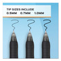 Paper Mate Profile Gel Pen, Retractable, Bold 1 mm, Black Ink, Translucent Black Barrel, Dozen (PAP2095465) View Product Image