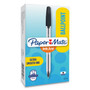 Paper Mate InkJoy 50ST Ballpoint Pen, Stick, Medium 1 mm, Black Ink, Clear Barrel, Dozen (PAP2013154) View Product Image