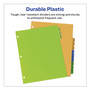 Avery Durable Preprinted Plastic Tab Dividers, 12-Tab, Jan. to Dec., 11 x 8.5, Assorted, 1 Set