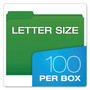 Pendaflex Double-Ply Reinforced Top Tab Colored File Folders, 1/3-Cut Tabs: Assorted, Letter, 0.75" Expansion, Assorted Colors, 100/Box
