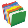 Pendaflex Double-Ply Reinforced Top Tab Colored File Folders, 1/3-Cut Tabs: Assorted, Letter, 0.75" Expansion, Assorted Colors, 100/Box (PFXR15213ASST) View Product Image
