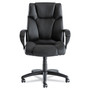 Alera Fraze Series Executive High-Back Swivel/Tilt Bonded Leather Chair, Supports 275 lb, 17.71" to 21.65" Seat Height, Black
