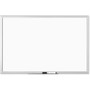 U Brands Melamine Non-Magnetic Dry-Erase Board - 36" (3 ft) Width x 24" (2 ft) Height - White Melamine Surface - Silver Aluminum Frame - Rectangle - Horizontal/Vertical
