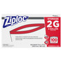 Ziploc Double Zipper Storage Bags, 2 gal, 1.75 mil, 15" x 13", Clear, 100/Carton (SJN682253) View Product Image