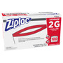 Ziploc Double Zipper Storage Bags, 2 gal, 1.75 mil, 15" x 13", Clear, 100/Carton (SJN682253) View Product Image