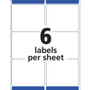 Avery Removable Multi-Use Labels, Inkjet/Laser Printers, 3.33 x 4, White, 6/Sheet, 25 Sheets/Pack (AVE6464) View Product Image