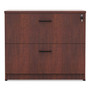 Alera Valencia Series Lateral File, 2 Legal/Letter-Size File Drawers, Medium Cherry, 34" x 22.75" x 29.5" (ALEVA513622MC) View Product Image