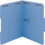 Smead Top Tab Colored Fastener Folders, 0.75" Expansion, 2 Fasteners, Letter Size, Blue Exterior, 50/Box