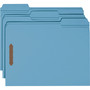 Smead Top Tab Colored Fastener Folders, 0.75" Expansion, 2 Fasteners, Letter Size, Blue Exterior, 50/Box