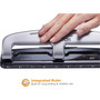 Bostitch 12-Sheet EZ Squeeze Three-Hole Punch, 9/32" Holes, Black/Silver