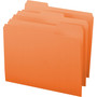 Smead Colored File Folders, 1/3-Cut Tabs: Assorted, Letter Size, 0.75" Expansion, Orange, 100/Box