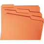 Smead Colored File Folders, 1/3-Cut Tabs: Assorted, Letter Size, 0.75" Expansion, Orange, 100/Box