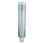 San Jamar Pull Type Water Cup Dispenser - 16" Tube - Pull Dispensing - Wall Mountable - Frosted Blue, Transparent - Plastic