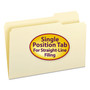 Smead Manila File Folders, 1/3-Cut Tabs: Right Position, Legal Size, 0.75" Expansion, Manila, 100/Box