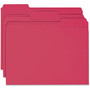 Smead Colored File Folders, 1/3-Cut Tabs: Assorted, Letter Size, 0.75" Expansion, Red, 100/Box