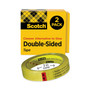 Scotch Double-Sided Tape, 3" Core, 0.75" x 36 yds, Clear, 2/Pack