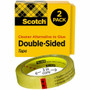 Scotch Permanent Double-Sided Tape - 3/4"W - 36 yd Length x 0.75" Width - 3" Core - Clear - Long Lasting