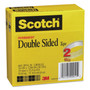 Scotch Double-Sided Tape, 3" Core, 0.75" x 36 yds, Clear, 2/Pack