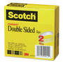 Scotch Double-Sided Tape, 3" Core, 0.75" x 36 yds, Clear, 2/Pack