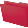 Smead Expanding Recycled Heavy Pressboard Folders, 1/3-Cut Tabs: Assorted, Letter Size, 1" Expansion, Bright Red, 25/Box
