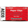 ACCO Economy Jumbo Non-Skid Paper Clips - Jumbo - 2" Length x 0.5" Width - 20 Sheet Capacity - Non-skid, Galvanized, Corrosion Resistant - Silver
