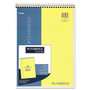 Cambridge Stiff-Back Wire Bound Notepad, Wide/Legal Rule, Canary/Blue Cover, 70 Canary-Yellow 8.5 x 11.5 Sheets (MEA59880) View Product Image
