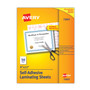 Avery Clear Self-Adhesive Laminating Sheets, 3 mil, 9" x 12", Matte Clear, 50/Box (AVE73601) View Product Image