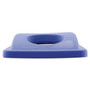 Rubbermaid Commercial Lid for Slim Jim Bottle Recycling Container, 20.38w x 11.38d x 2.75h, Blue (RCP269288BE) View Product Image
