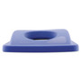 Rubbermaid Commercial Lid for Slim Jim Bottle Recycling Container, 20.38w x 11.38d x 2.75h, Blue