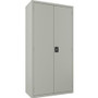 Lorell Fortress Series Wardrobe Cabinet - 18" Length x 36" Width x 72" Height - 2 x Door(s) - Locking Door - Gray - Steel