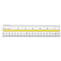 Westcott Acrylic Data Highlight Reading Ruler With Tinted Guide, 15" Long, Clear/Yellow (ACM10580) View Product Image