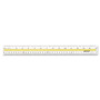 Westcott Acrylic Data Highlight Reading Ruler With Tinted Guide, 15" Long, Clear/Yellow