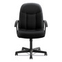 HON HVL601 Series Executive High-Back Chair, Supports Up to 250 lb, 17.44" to 20.94" Seat Height, Black