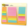 Post-it Notes Super Sticky Pads in Supernova Neon Colors, (6) Unruled 2" x 2", (5) Unruled 3" x 3", (4) Note Ruled 4" x 4", 45 Sheets/Pad, 15 Pads/Set