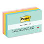 Post-it Notes Original Pads in Beachside Cafe Collection Colors, 3" x 5", 100 Sheets/Pad, 5 Pads/Pack (MMM655AST) View Product Image