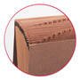Smead TUFF Expanding Wallet, 31 Sections, Elastic Cord Closure, 1/15-Cut Tabs, Legal Size, Redrope