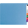 Smead Heavyweight Colored End Tab Fastener Folders, 0.75" Expansion, 2 Fasteners, Letter Size, Blue Exterior, 50/Box