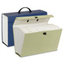 Smead Expanding File Box, 16.63" Expansion, 19 Sections, Twist-Lock Latch Closure, 2/5-Cut Tabs, Legal Size, Blue