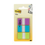 Post-it Flags 0.94" Wide Flags with Dispenser, Bright Blue, Bright Green, Purple, 60 Flags View Product Image