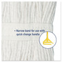 Boardwalk Cut-End Wet Mop Head, Cotton, No. 24, White 12/Carton