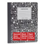 Universal Composition Book, Wide/Legal Rule, Black Marble Cover, (100) 9.75 x 7.5 Sheets UNV20930 View Product Image