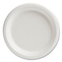 Perk Compostable Paper Plates, Bagasse, 9", White, 250/Pack View Product Image