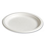 Perk Compostable Paper Plates, Bagasse, 9", White, 250/Pack View Product Image