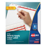 Avery Print and Apply Index Maker Clear Label Dividers, 8-Tab, 11 x 8.5, White, 5 Sets