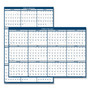 House of Doolittle Recycled Poster Style Reversible/Erasable Yearly Wall Calendar, 24 x 37, White/Blue/Gray Sheets, 12-Month (Jan to Dec): 2025